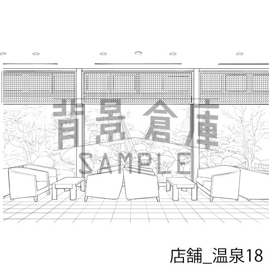 店舗の背景集_セット15(温泉)