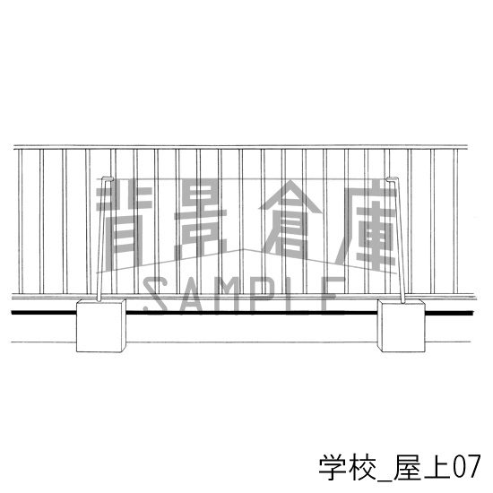 学校の背景集 セット11 屋上 背景倉庫 Booth