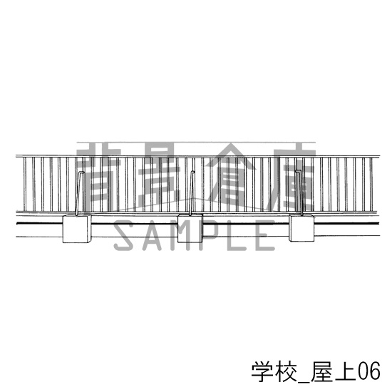 学校の背景集_セット11(屋上)