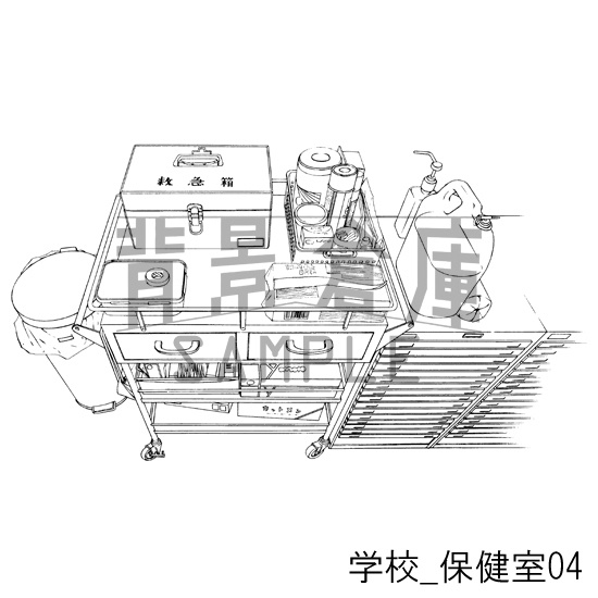学校の背景集_セット12(保健室)