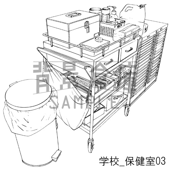 学校の背景集_セット12(保健室)