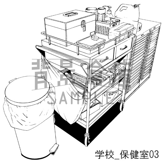 学校の背景集_セット12(保健室)