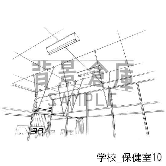 学校の背景集_セット12(保健室)