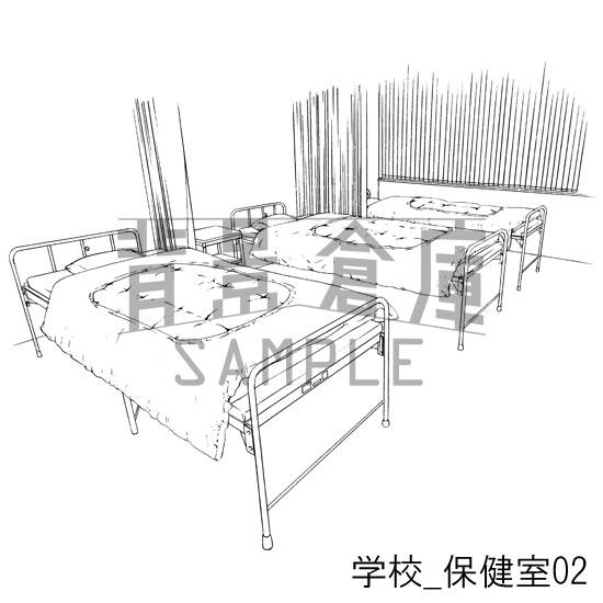 学校の背景集_セット12(保健室)