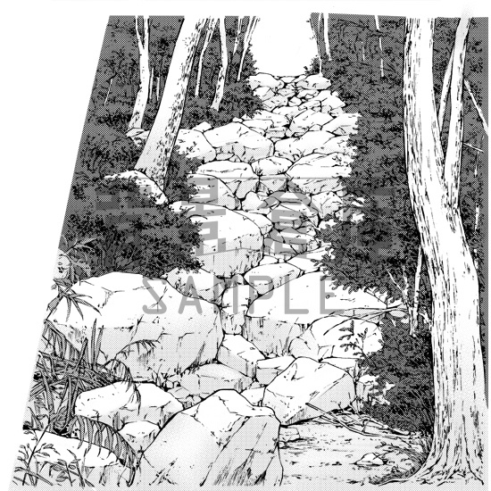 自然物の背景集_セット1(森)_トーン