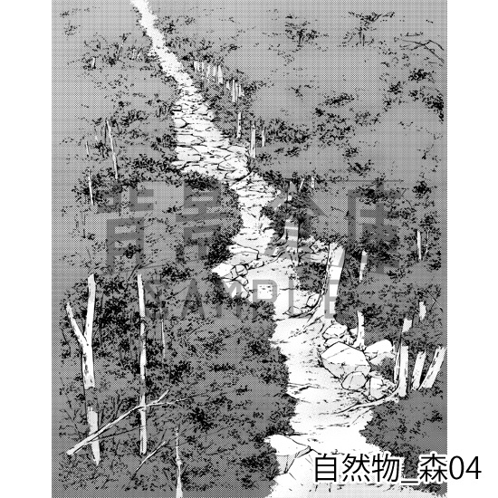 自然物の背景集_セット1(森)_トーン