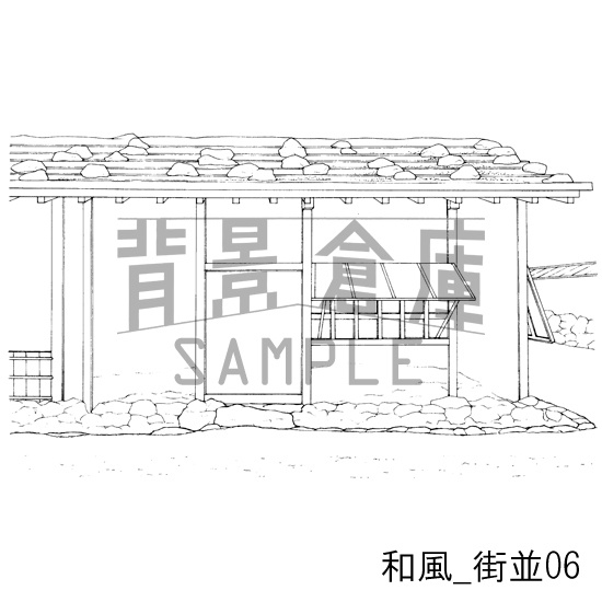 和風の背景集_セット4(街並 橋)