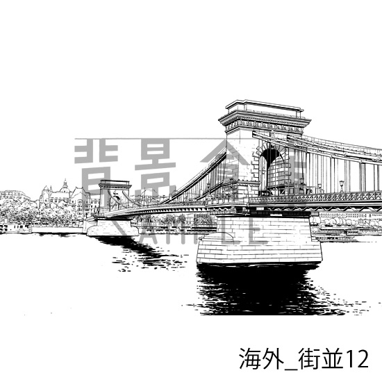 海外の背景集_セット2(街並)_トーン