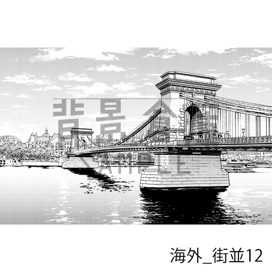 海外の背景集_セット2(街並)_トーン