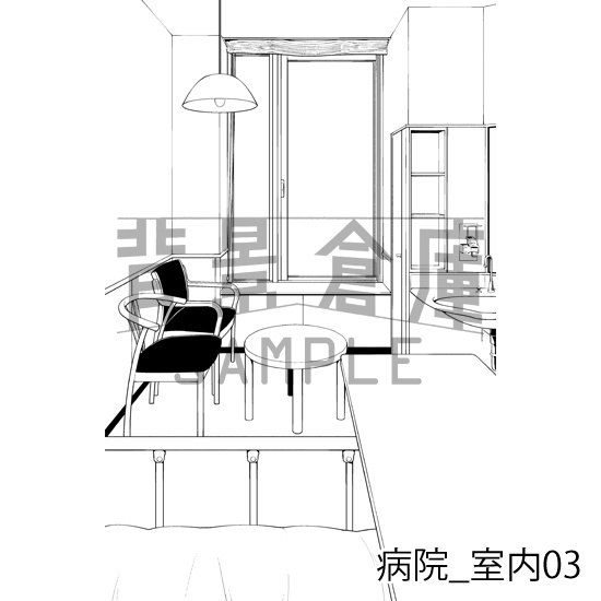 病院の背景集_セット1(室内)_トーン
