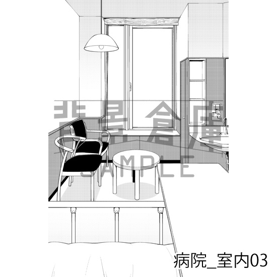 病院の背景集_セット1(室内)_トーン