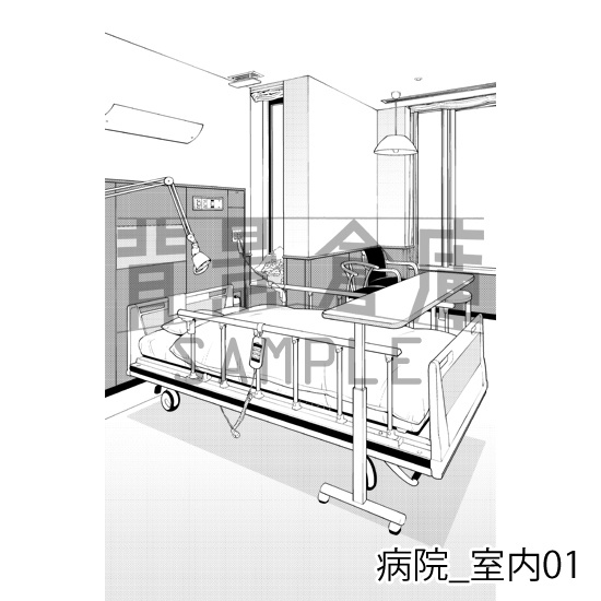病院の背景集_セット1(室内)_トーン