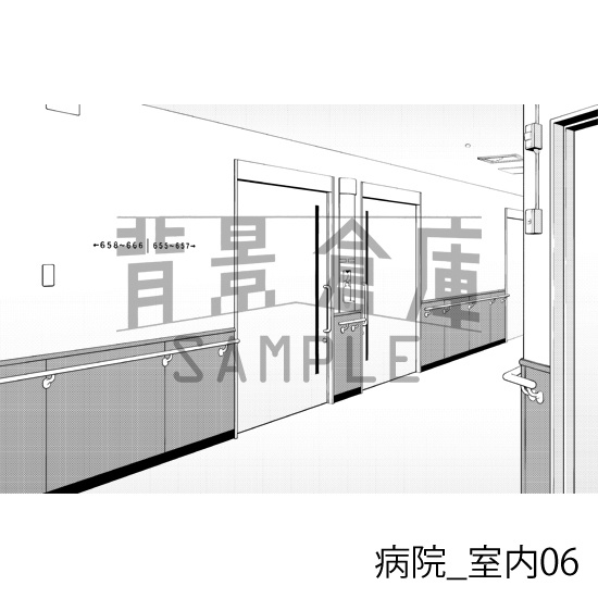 病院の背景集_セット2(室内)_トーン