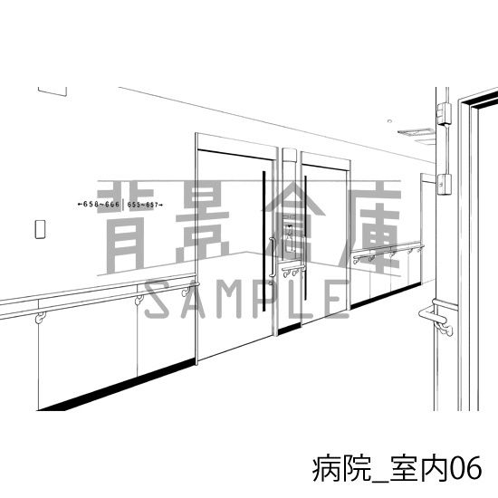 病院の背景集_セット2(室内)_トーン