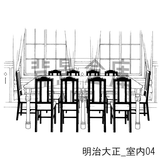 明治大正の背景集_セット3(室内 扉)