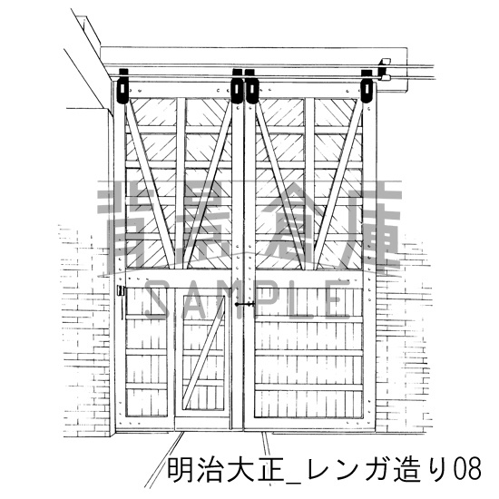 明治大正の背景集_セット4(レンガ造り)