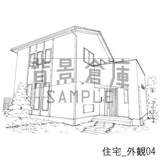住宅の背景集_セット1(外観)