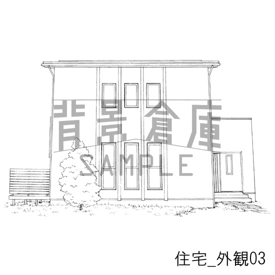 住宅の背景集_セット1(外観)