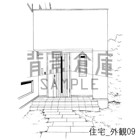 住宅の背景集_セット1(外観)