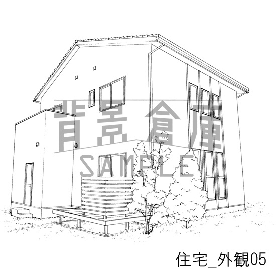 住宅の背景集_セット1(外観)