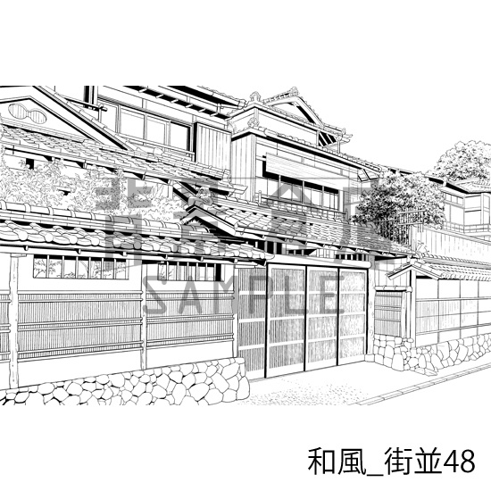 和風の背景集_セット25(街並)