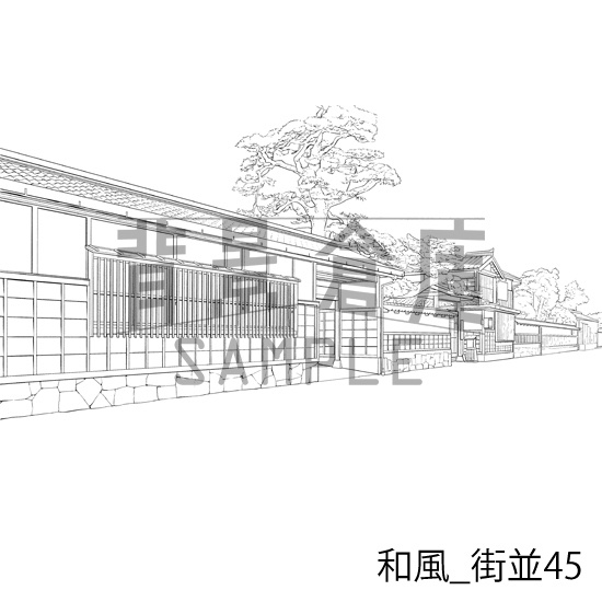 和風の背景集_セット25(街並)