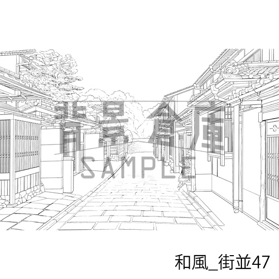 和風の背景集_セット25(街並)