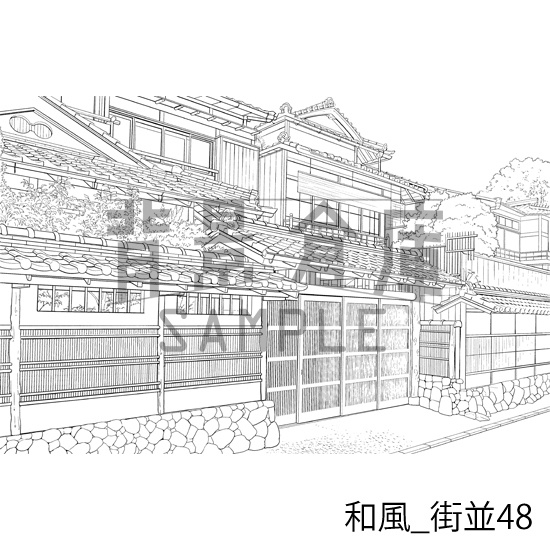 和風の背景集_セット25(街並)