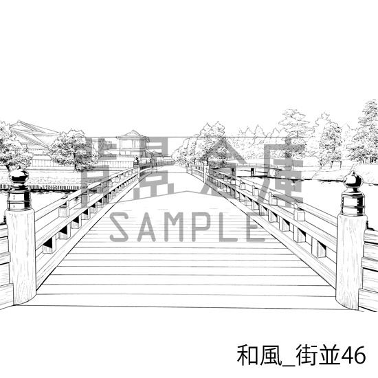 和風の背景集_セット25(街並)