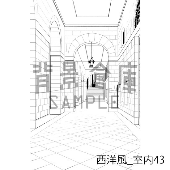 西洋風_背景素材集17(外観 室内)_トーン