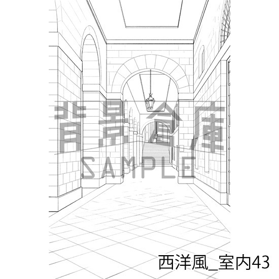 西洋風_背景素材集17(外観 室内)_トーン