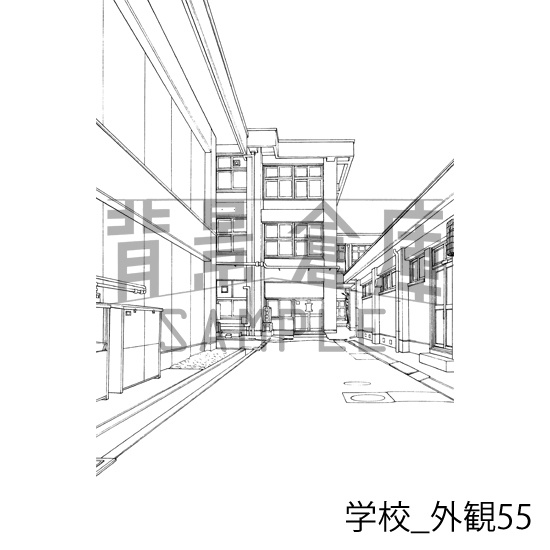 学校_背景素材集31(外観)