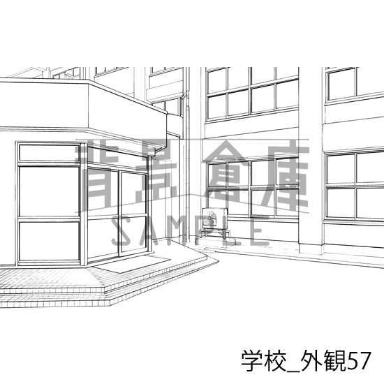 学校_背景素材集31(外観)