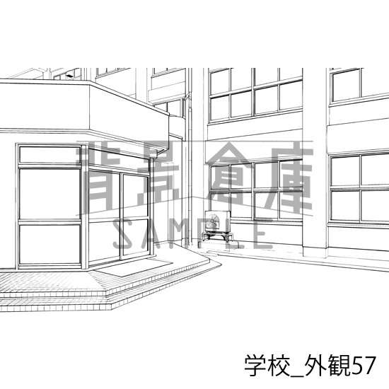 学校_背景素材集31(外観)