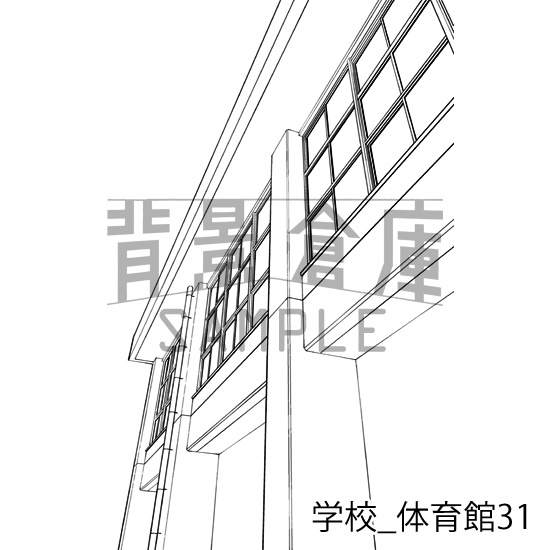 学校_背景素材集32(体育館)