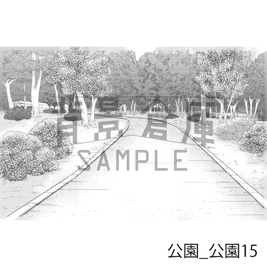 公園_背景素材集2(公園)_トーン