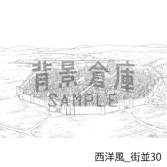 西洋風_背景素材集18(街並)