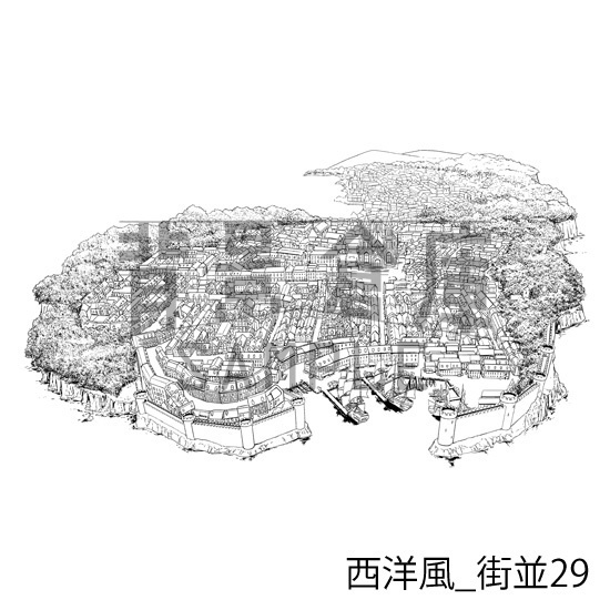 西洋風_背景素材集18(街並)