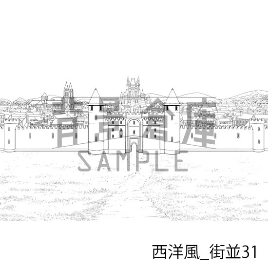 西洋風_背景素材集18(街並)