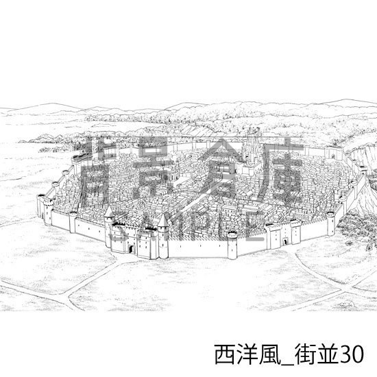 西洋風_背景素材集18(街並)