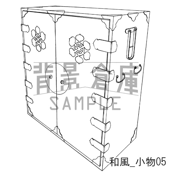 和風の背景集_セット6(囲炉裏 風呂 玄関 小物)