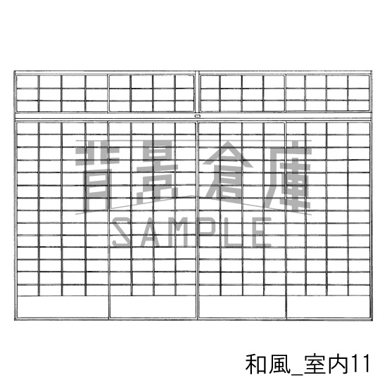 和風の背景集_セット7(室内 塀 垣根)