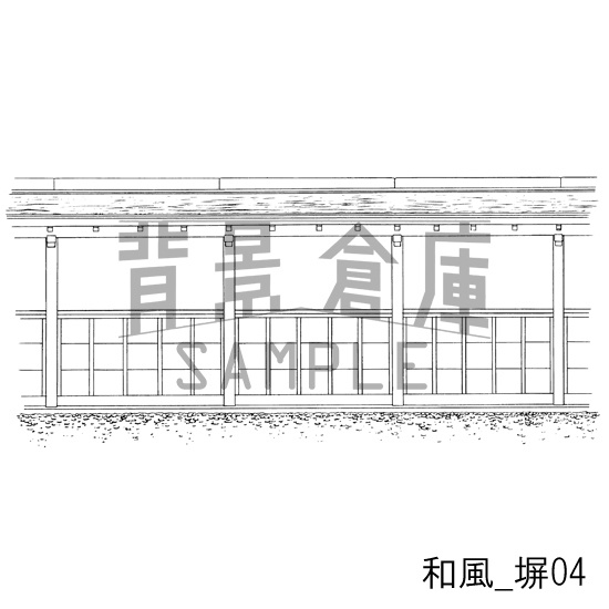和風の背景集_セット7(室内 塀 垣根)