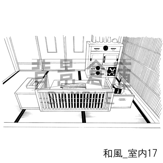 和風の背景集_セット7(室内 塀 垣根)