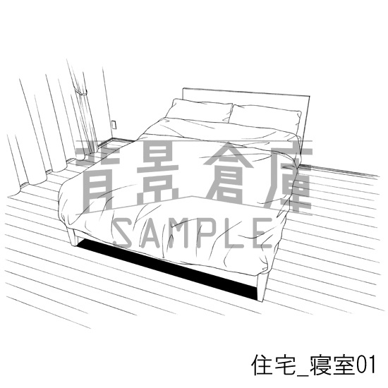 住宅の背景集_セット3(部屋 寝室)