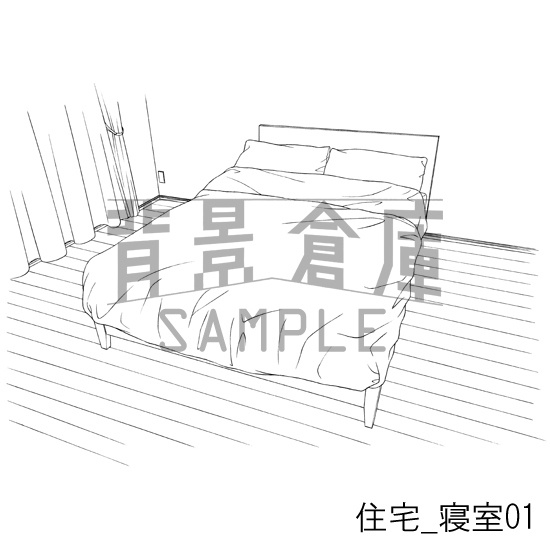住宅の背景集_セット3(部屋 寝室)