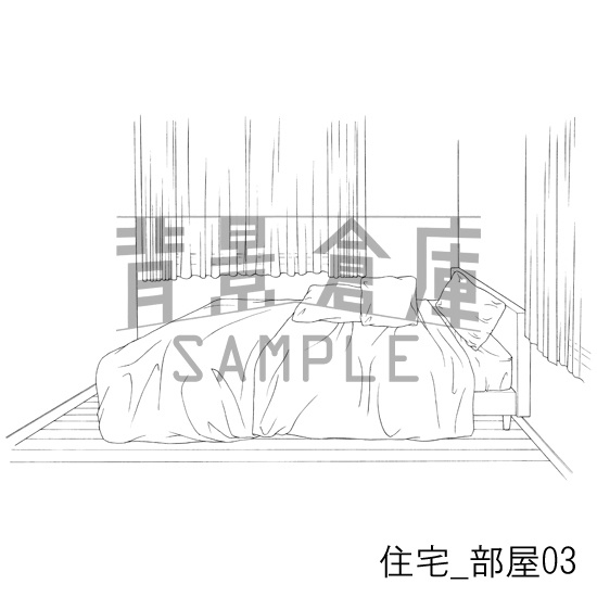 住宅の背景集_セット3(部屋 寝室)