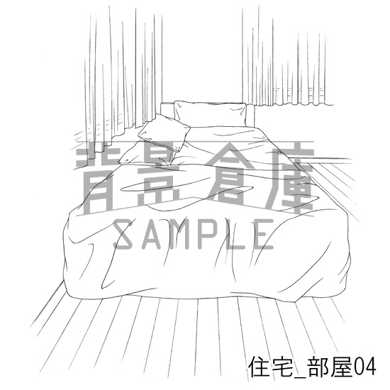 住宅の背景集_セット3(部屋 寝室)