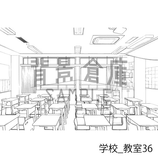 学校_背景素材集33(教室)
