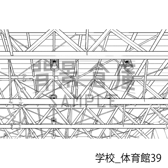 学校_背景素材集34(体育館)